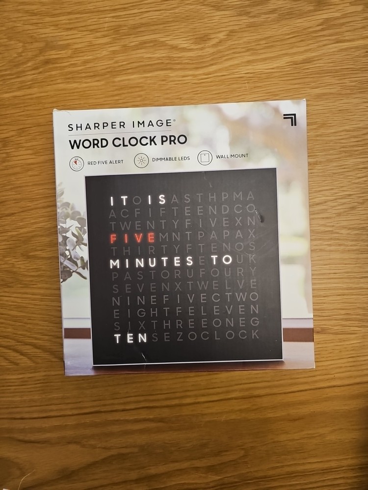 Sharper Image LED Word Clock Pro