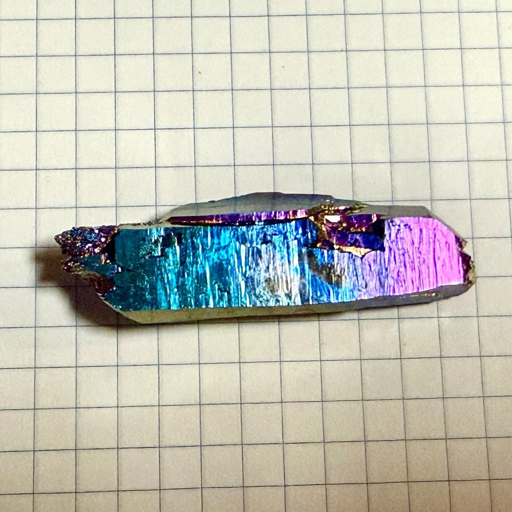 Titanium Aura Quartz Point Rainbow Crystal for Energy & Decor