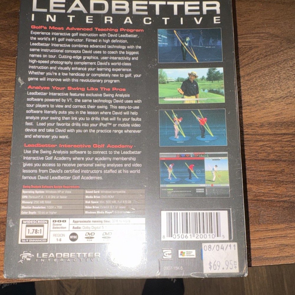 Leadbetter Interactive The Modern Golf Swing 5-Disc DVD Set Training Software