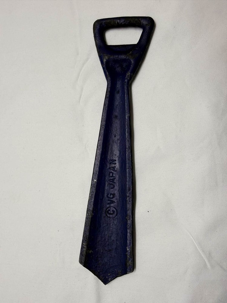 Cast Iron Tie Bottle Opener Blue Gray Stripe Barware Tool