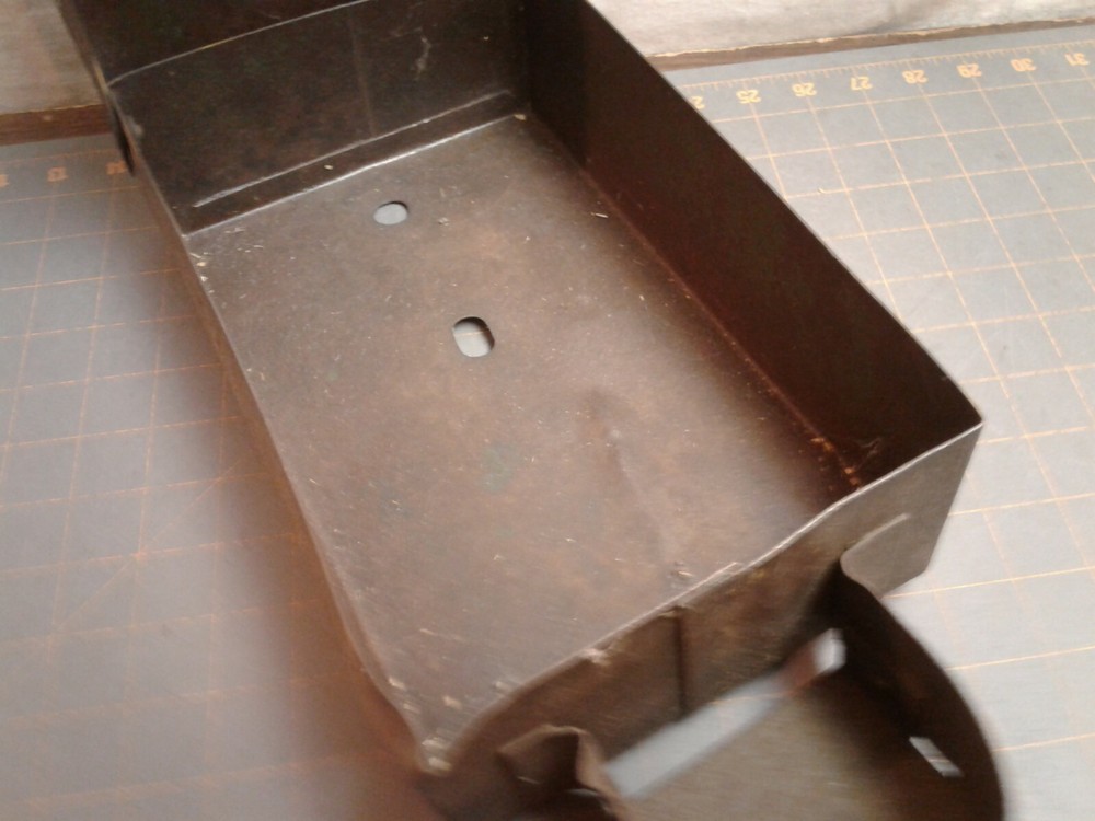 Antique Primitive Tractor Tool Box with Oil Ring Holder