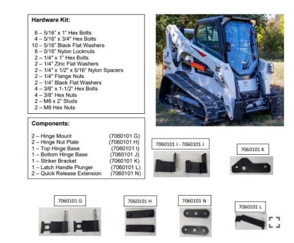 Bobcat M Series Frame & Windshield Replacement Tinted Version – TPC