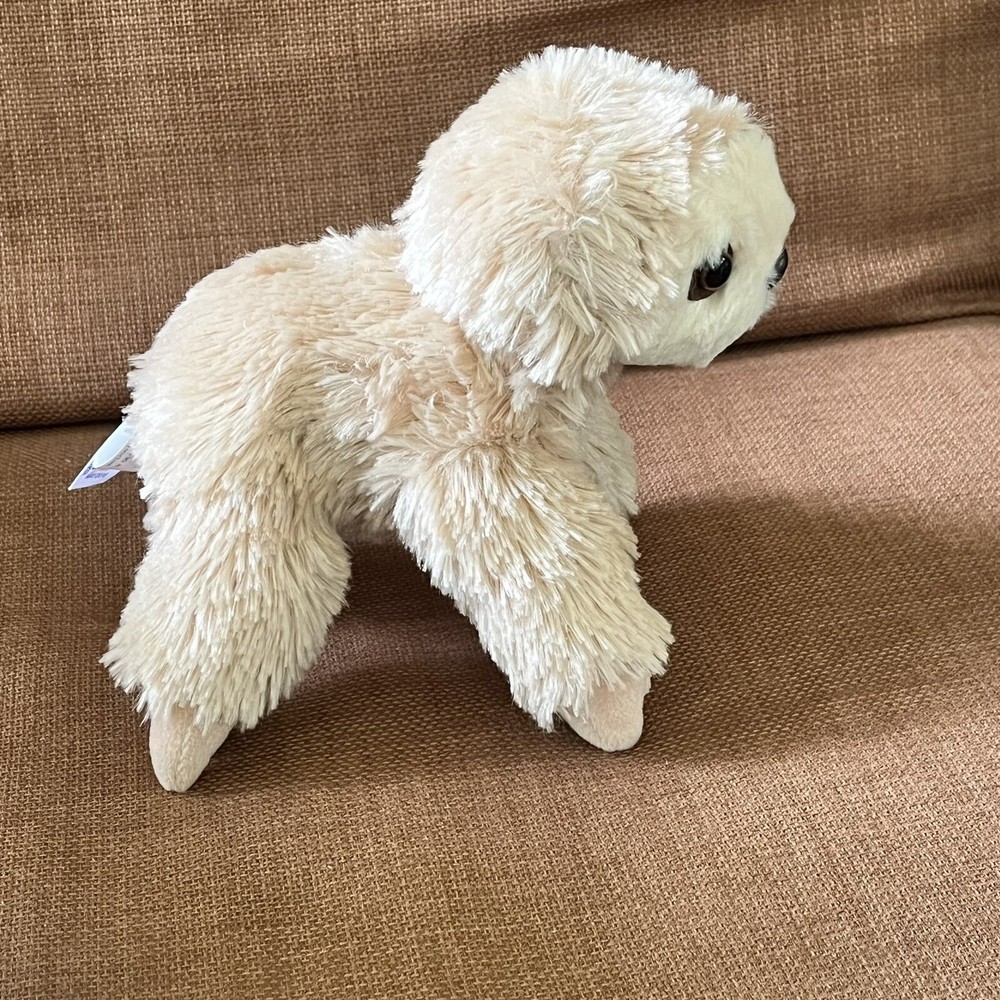 Aurora Sloth Plush Mini Flopsie Stuffed Animal Beige 8"