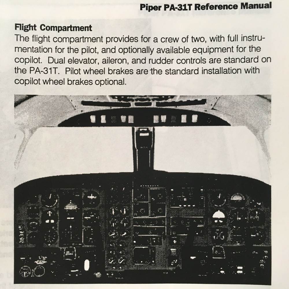 Piper PA-31T Cheyenne Reference Manual.