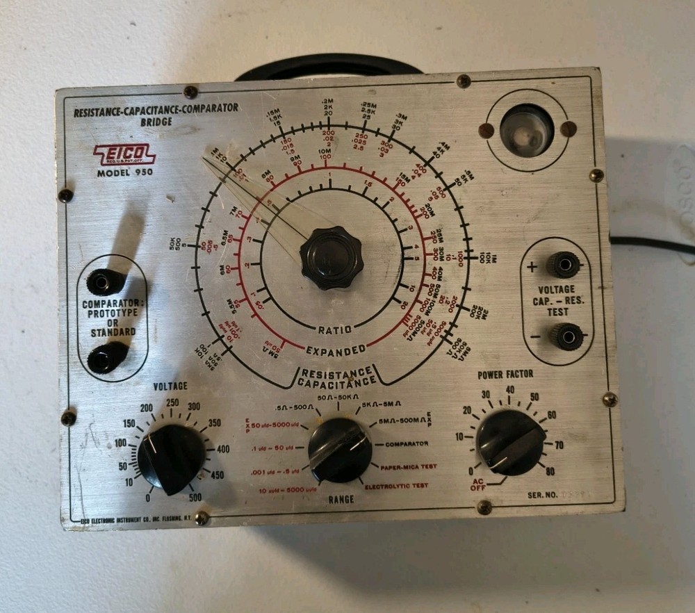 EICO 950 Bridge Capacitor Tester (Powers On-Untested)
