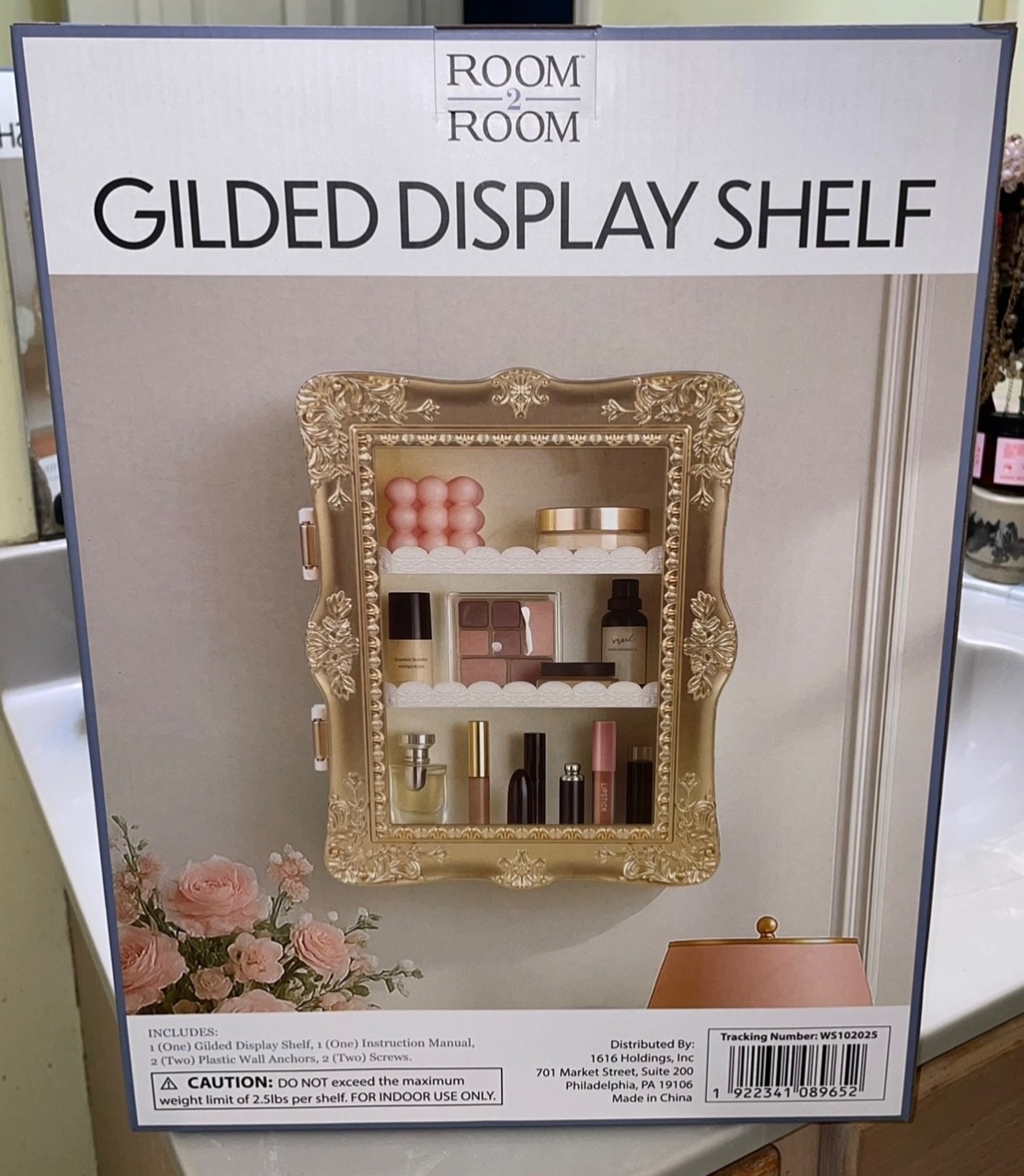 Viral TikTok Gold Gilded Display Shelf Room2Room Brand New Free Shipping