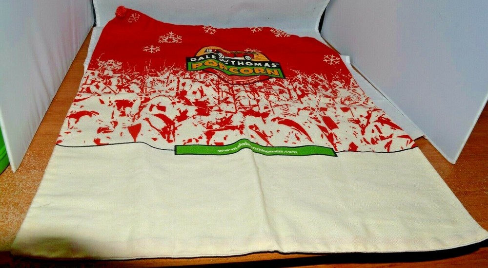 Large Dale & Thomas Canvas Popcorn Drawstring Bag 17-1/4" x 22-3/4" Drawstring