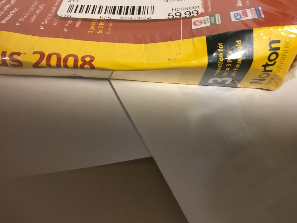 Norton antivirus 2008 sealed