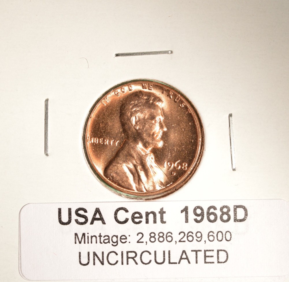 1968 D - USA Small Cent - UNCIRCULATED