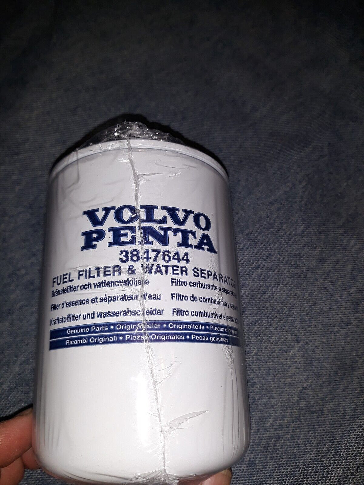 One (1) Genuine Volvo Penta Marine Engine Spin-On Fuel Filter 3847644 USA MADE