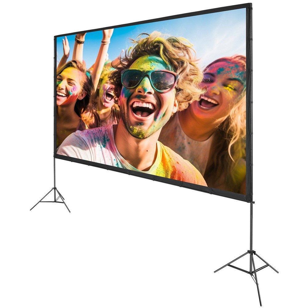 150in 16:9 High Contrast Projector Screen with Stable Tripod Base