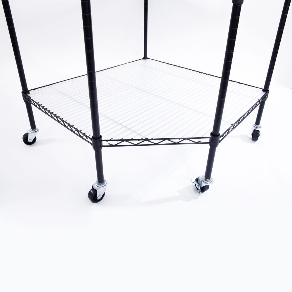 6 Tier Wire Shelving Rack Corner Storage Organizer Adjustable Display Shelf