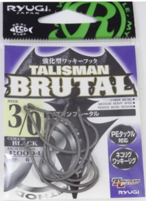 Ryugi Talisman Brutal Heavy Strong Wire Hook Neko Rig Wacky Rig TC Coated Japan