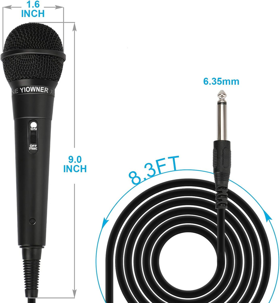 Wired Karaoke Microphone, Handheld for Singing, with 2.5M Cable, Vocal Dynamic M