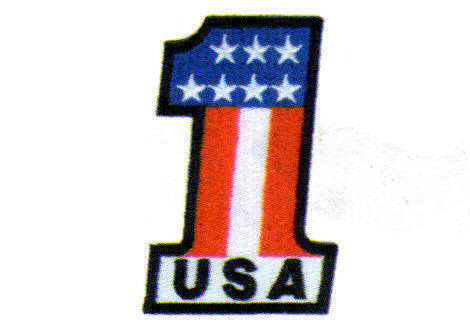 # 1 USA VEST BIKER PATCH- PT239
