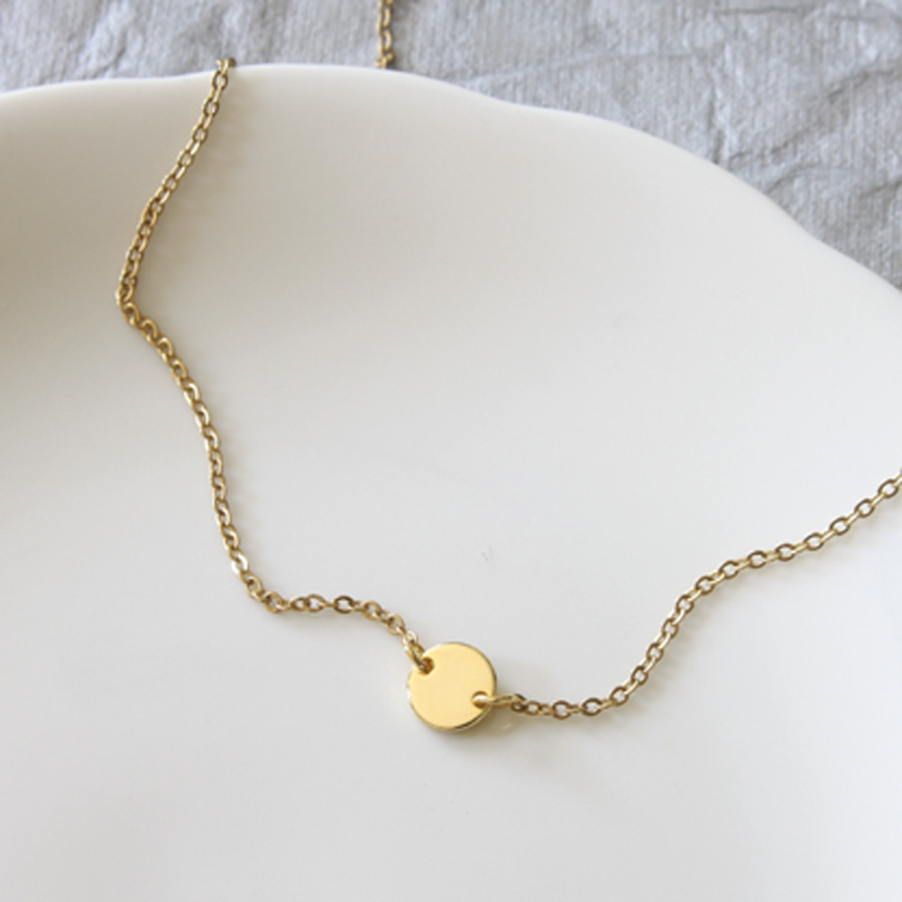 Gold Dot Connector Necklace
