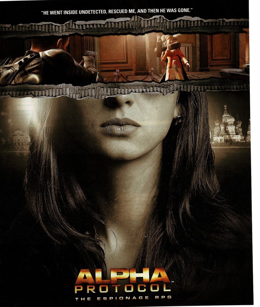 2009 Alpha Protocol Video Game Vintage Print Ad 2 Sega