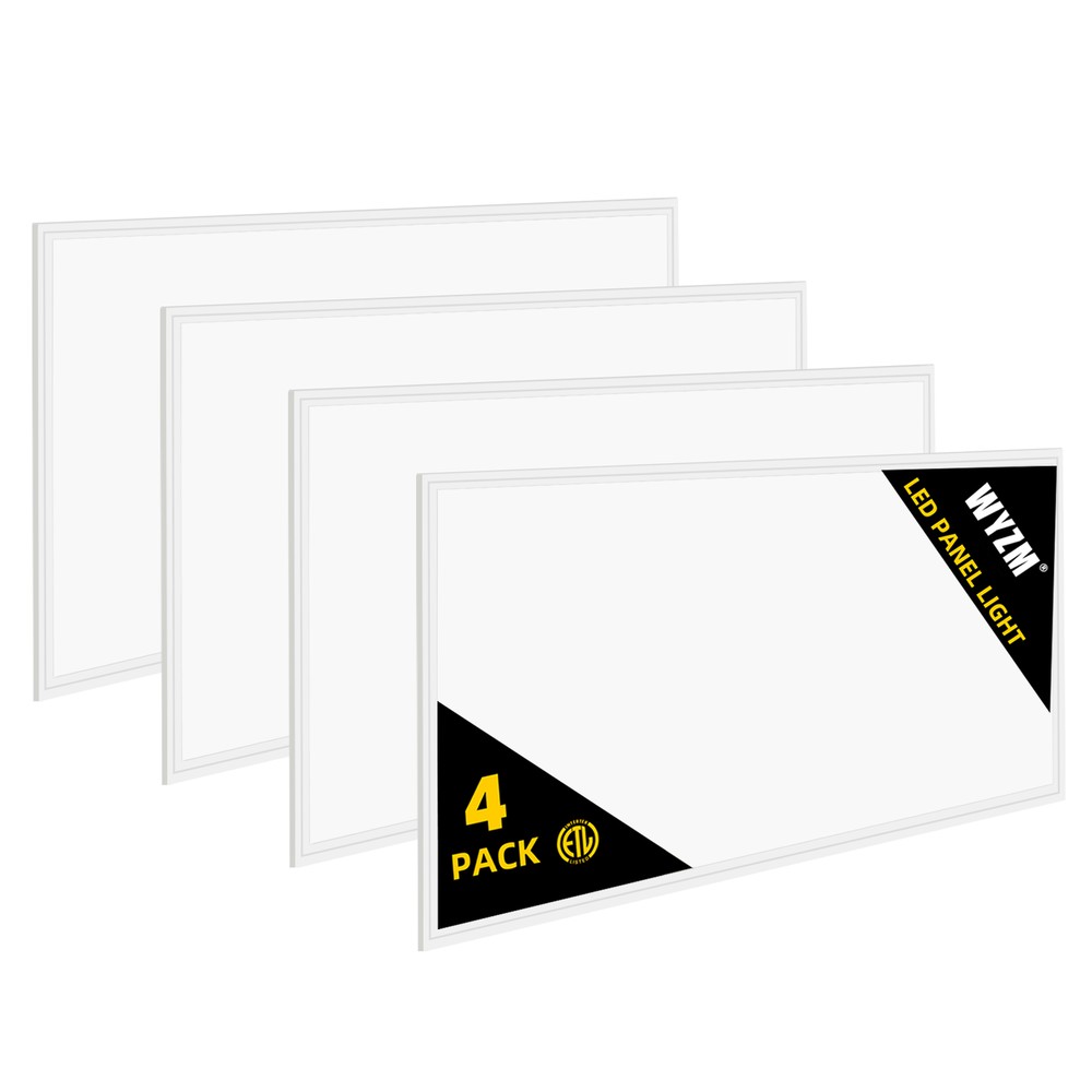 4x2FT LED Flat Panel Troffer Light 75W 7800LM Drop Ceiling Light 5000k,ETL,4Pack