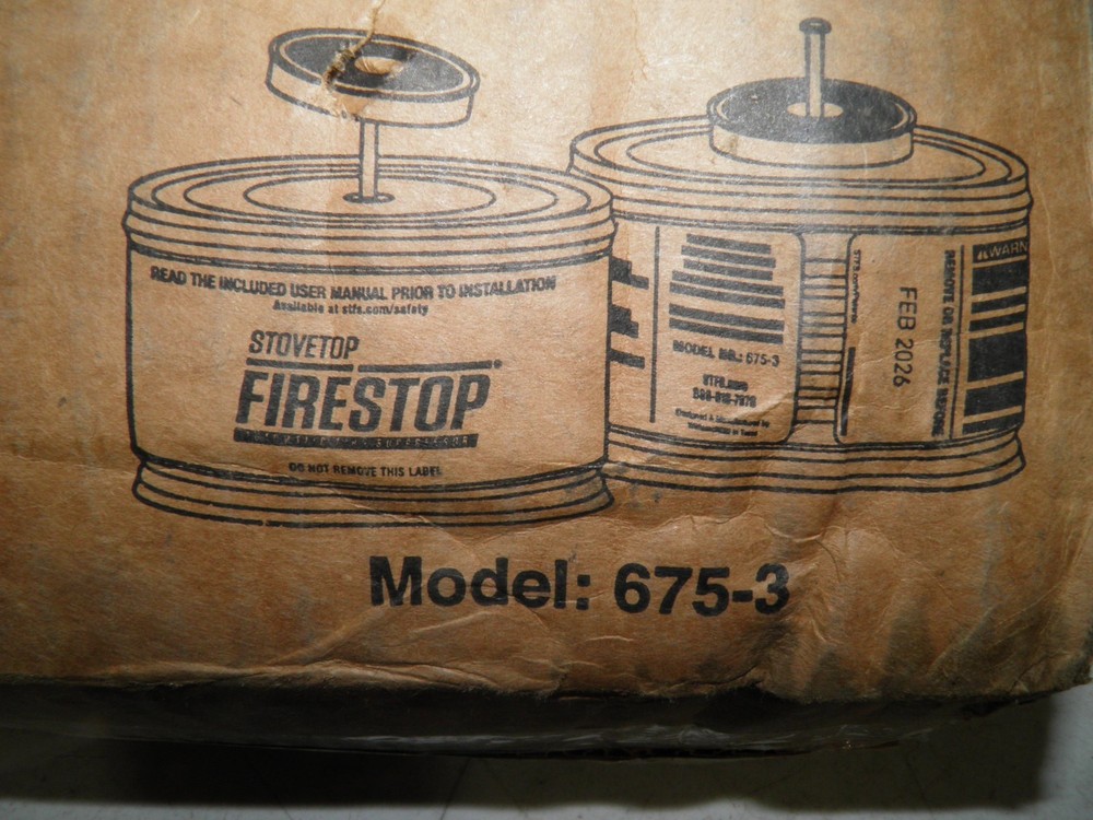 2 PACK STOVETOP FIRESTOP AUTOMATIC FIRE SUPPRESSOR 675-3 NEW
