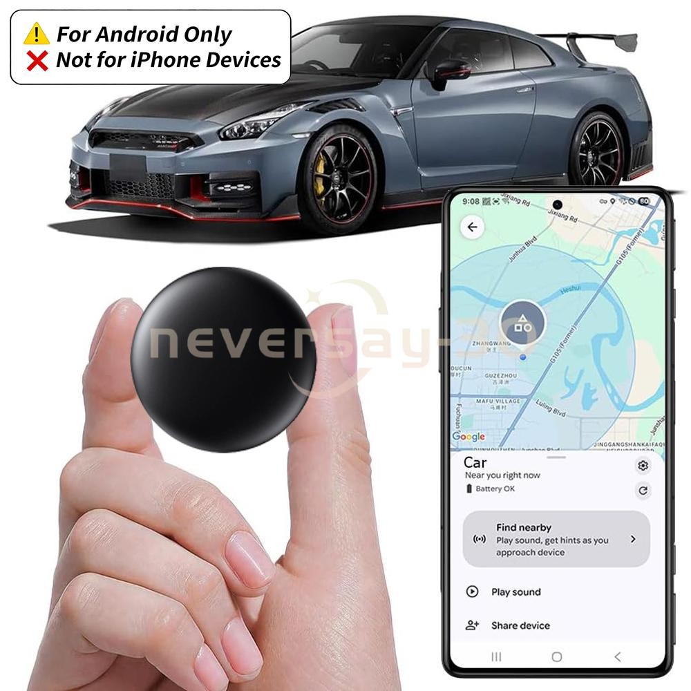 Car Tracker Tag for Android Only, Real Time Car Tracking Device Mini Hidden