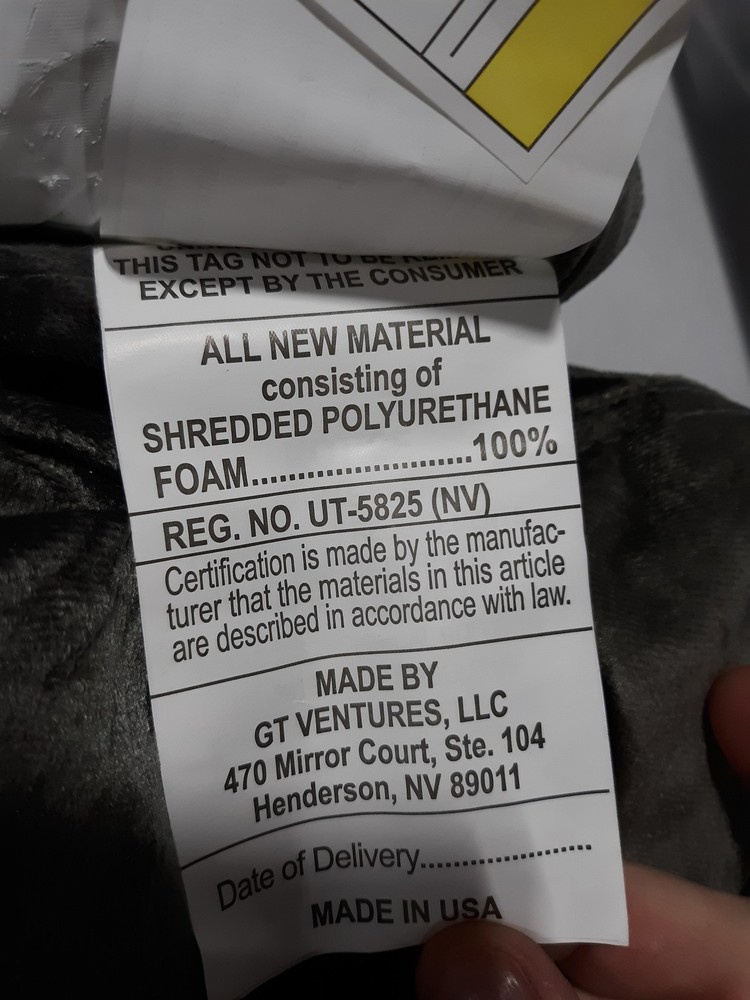 GT Ventures 8DM-CF004 Big Round Bean Bag Cover Only 8 Ft Charcoal Zip-up