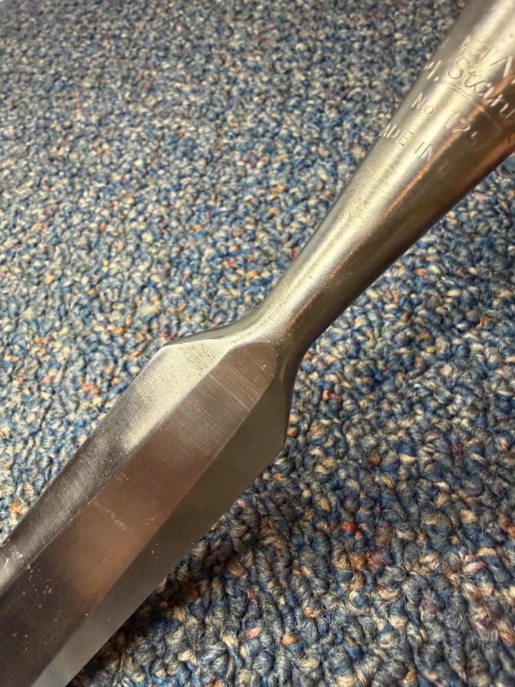 Vtg Stanley Defiance No. 1251 socket chisel, 1", very nice