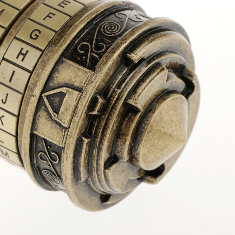 Pure Copper Da Vinci Code Lock Escape Password Props Creative Gift
