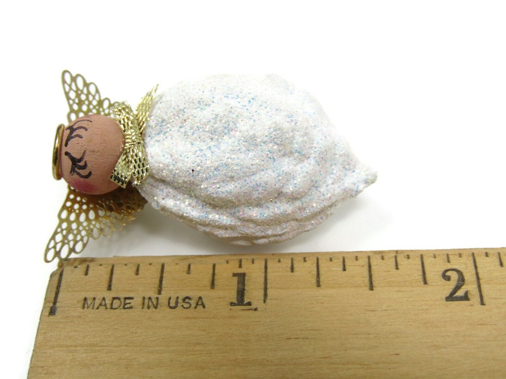 Walnut Angel Pin Christmas Winter Theme Nice Design