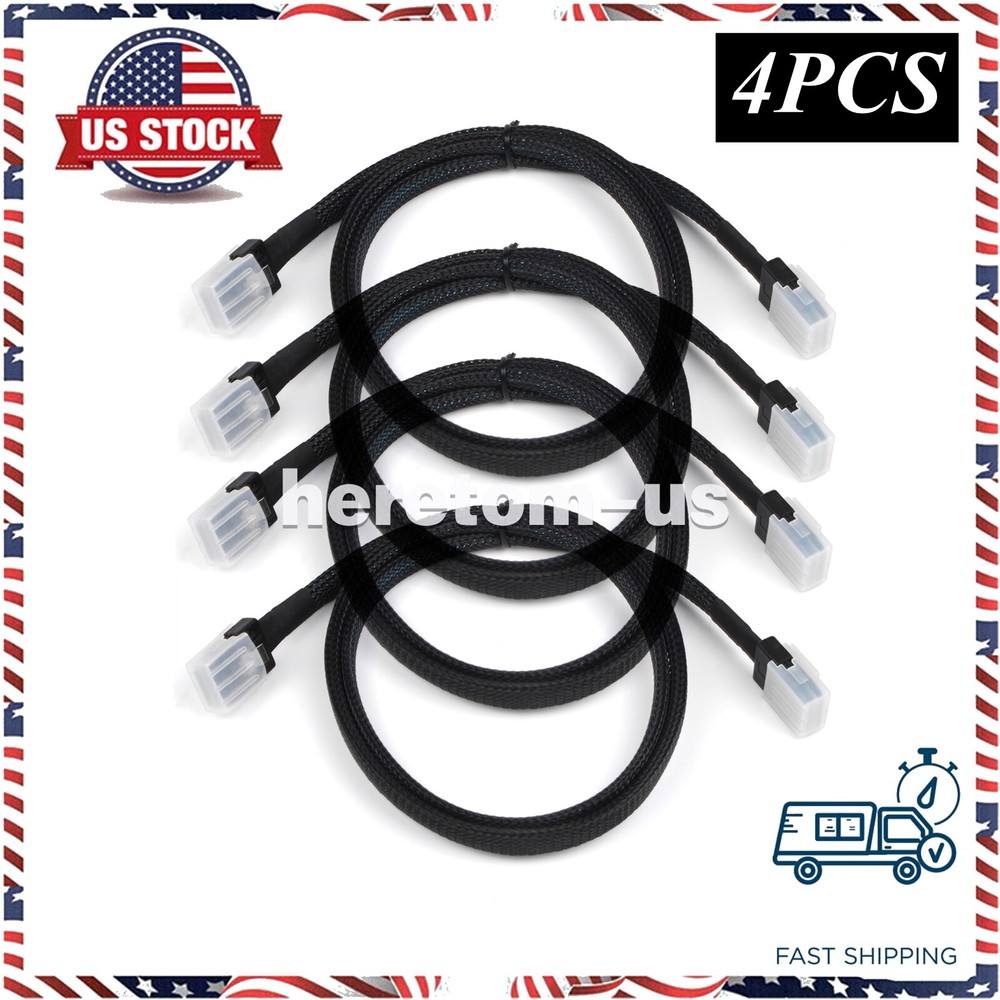 4PCS SFF-8087 to SFF-8087 Internal Mini SAS 36Pin Server Hard Disk RAID Cable 1M