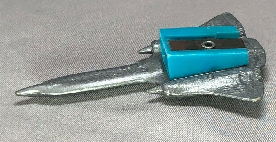 BOMBER AIRPLANE Figural Plastic PENCIL SHARPENER Vintage