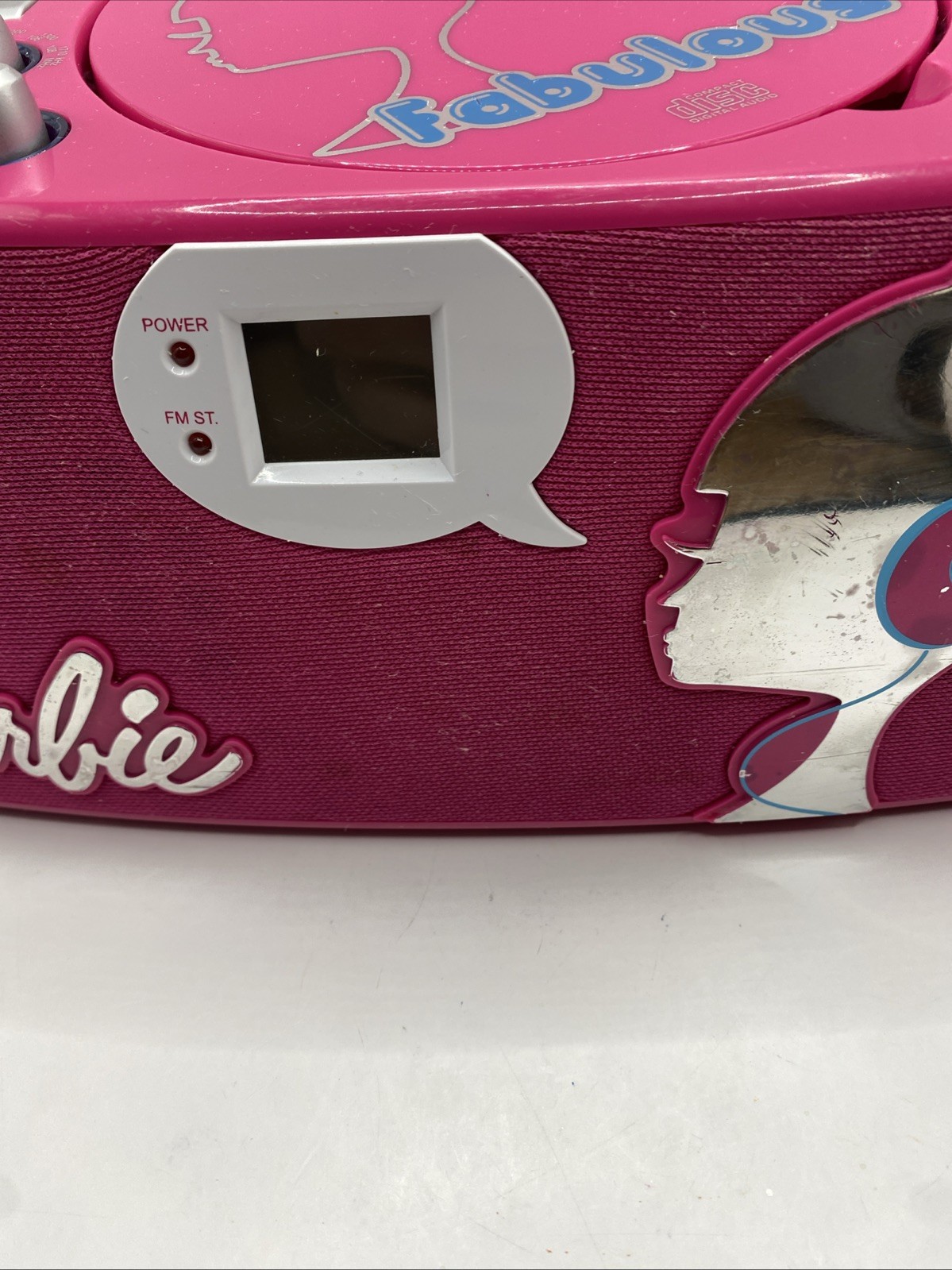Barbie Glamtastic Boombox CD Player Radio Pink Model BB11045 2011 Works AUX