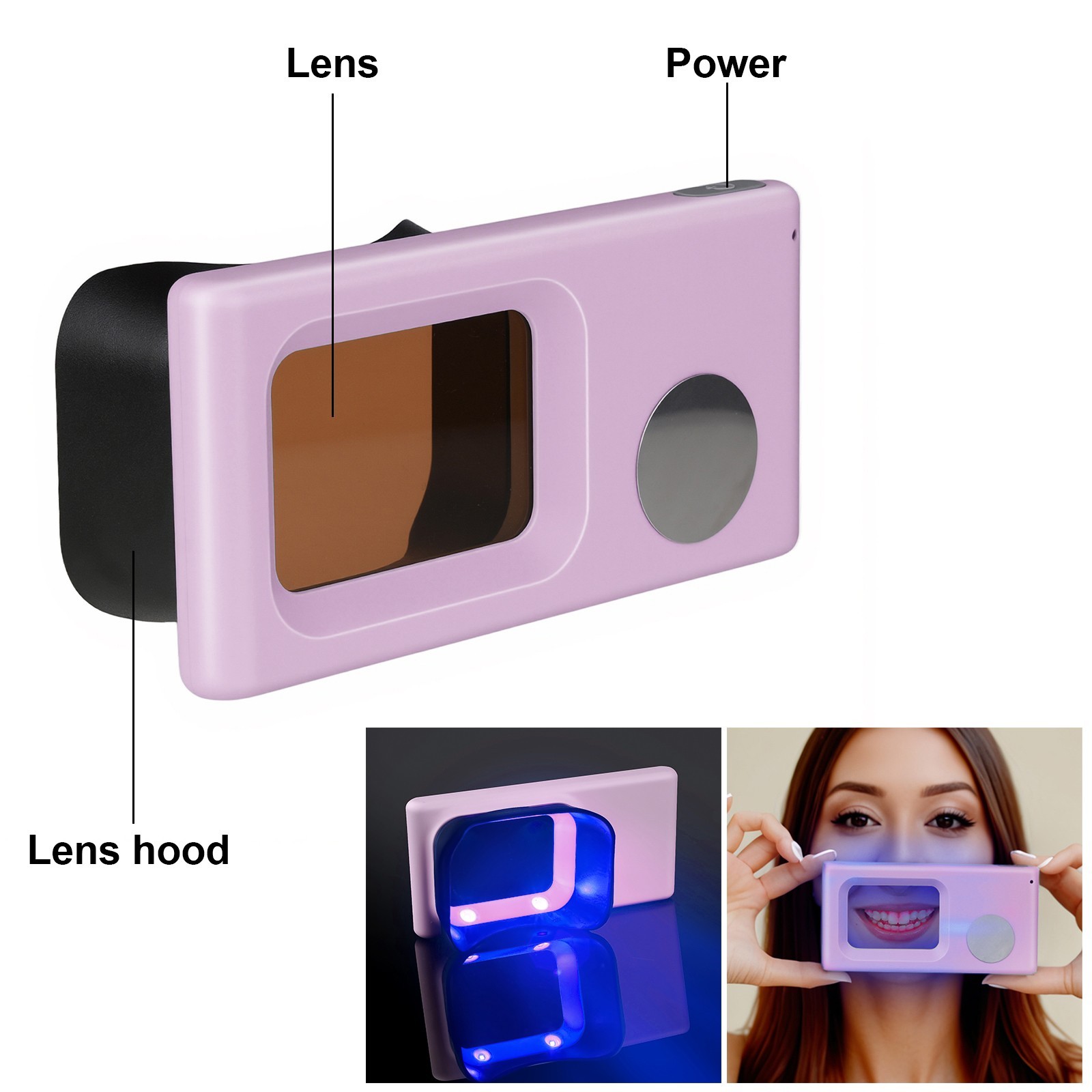 Electric Dental Plaque Indicator Detector Display Device Oral Hygiene Care Pink