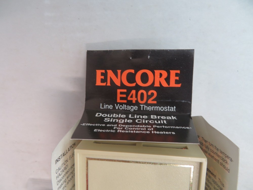 Encore E402 Line Voltage Thermostat Double-pole