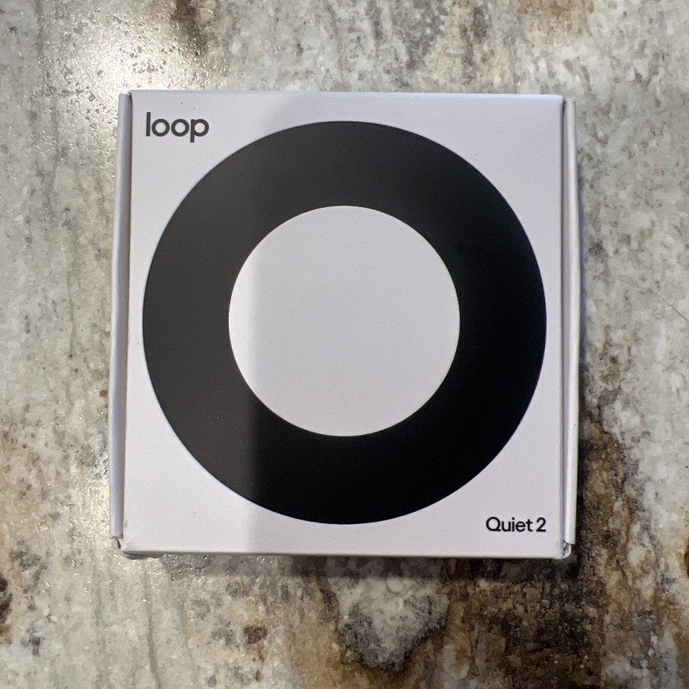 Loop Quiet 2 Earplugs for Noise Reduction, Black, Open Box