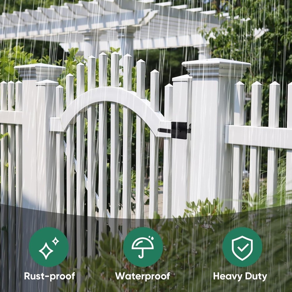 Heavy Duty Double Side Gate Latch - Black