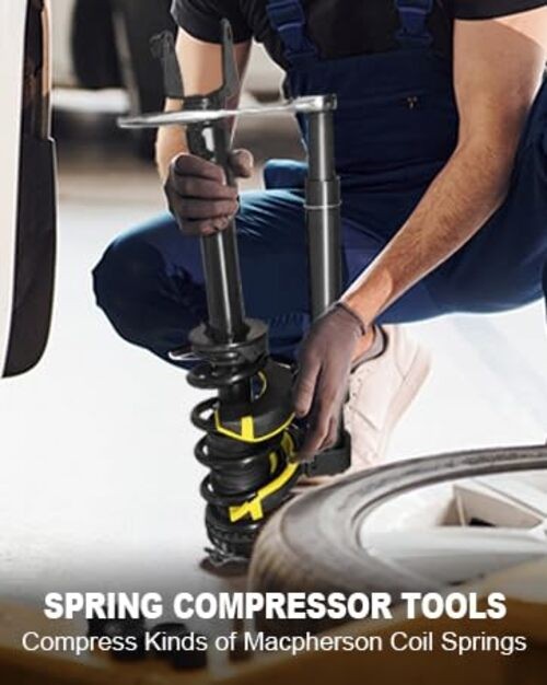 Macpherson Strut Spring Compressor Kit Interchangeable Fork Coil Extractor