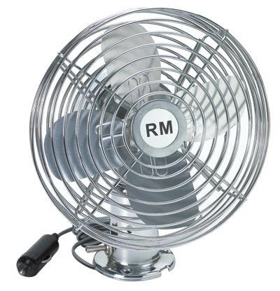 Cab Dash Fan (Chrome) 2 Speeds, 6" - Peterbilt, Kenworth, Freightliner