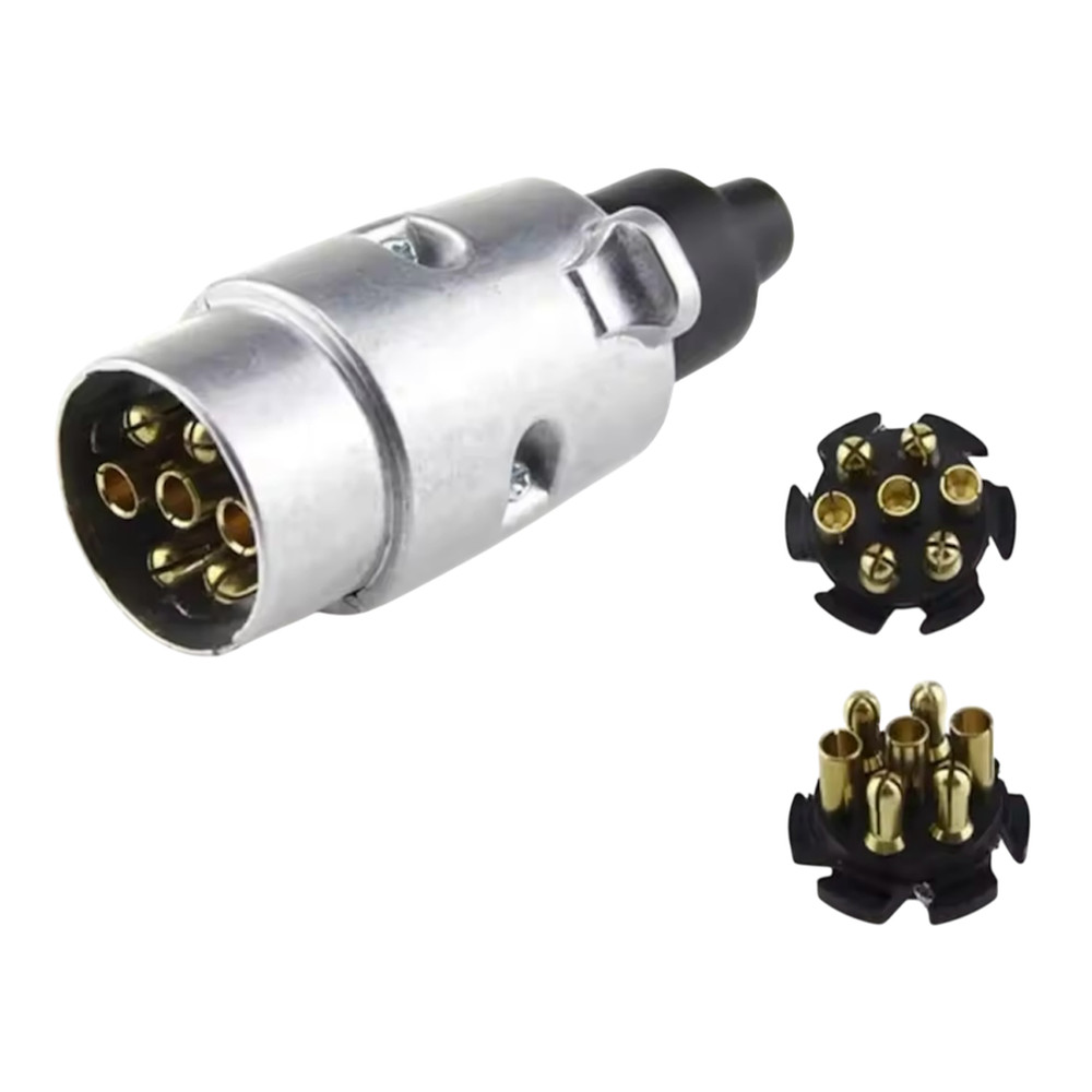 12V 7-Pin Trailer Plug Socket Set Aluminium