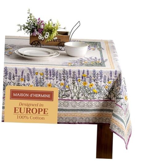 Table Cloth Rectangle Table 100% 90" x 60" (Rectangular) 10 - Fanny Lavender