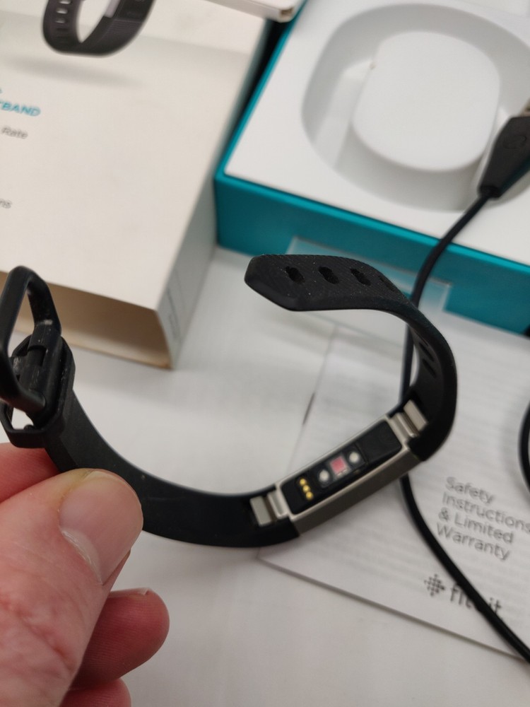Fitbit Alta HR Activity Tracker - Black Band Needs New Battery READ