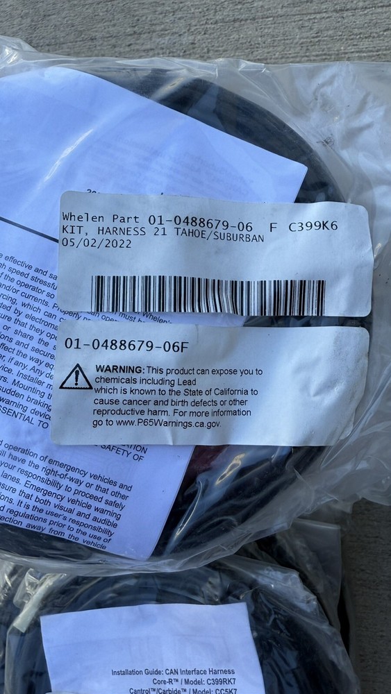 Whelen Core Cables C399K1 C399K6 C399K7