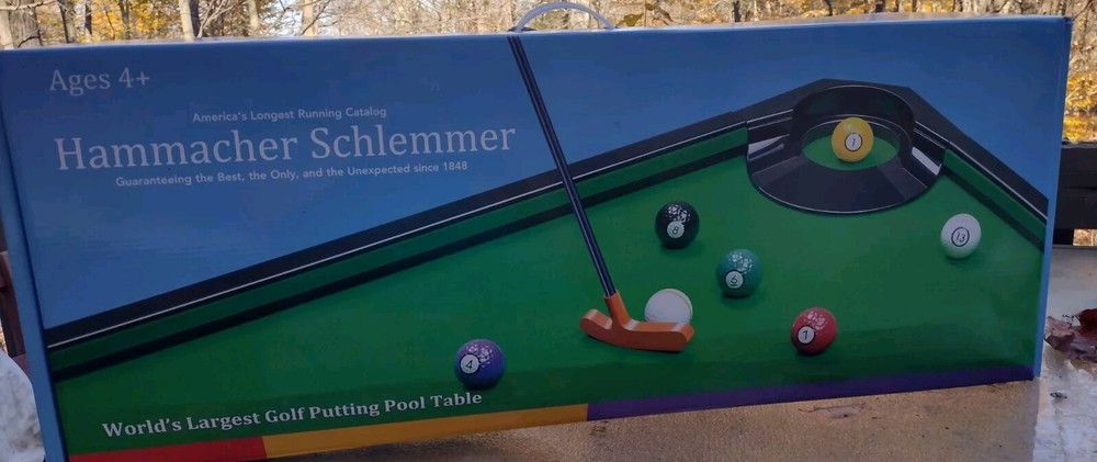Hammacher Schlemmer World’s Largest Golf Putting Pool Table