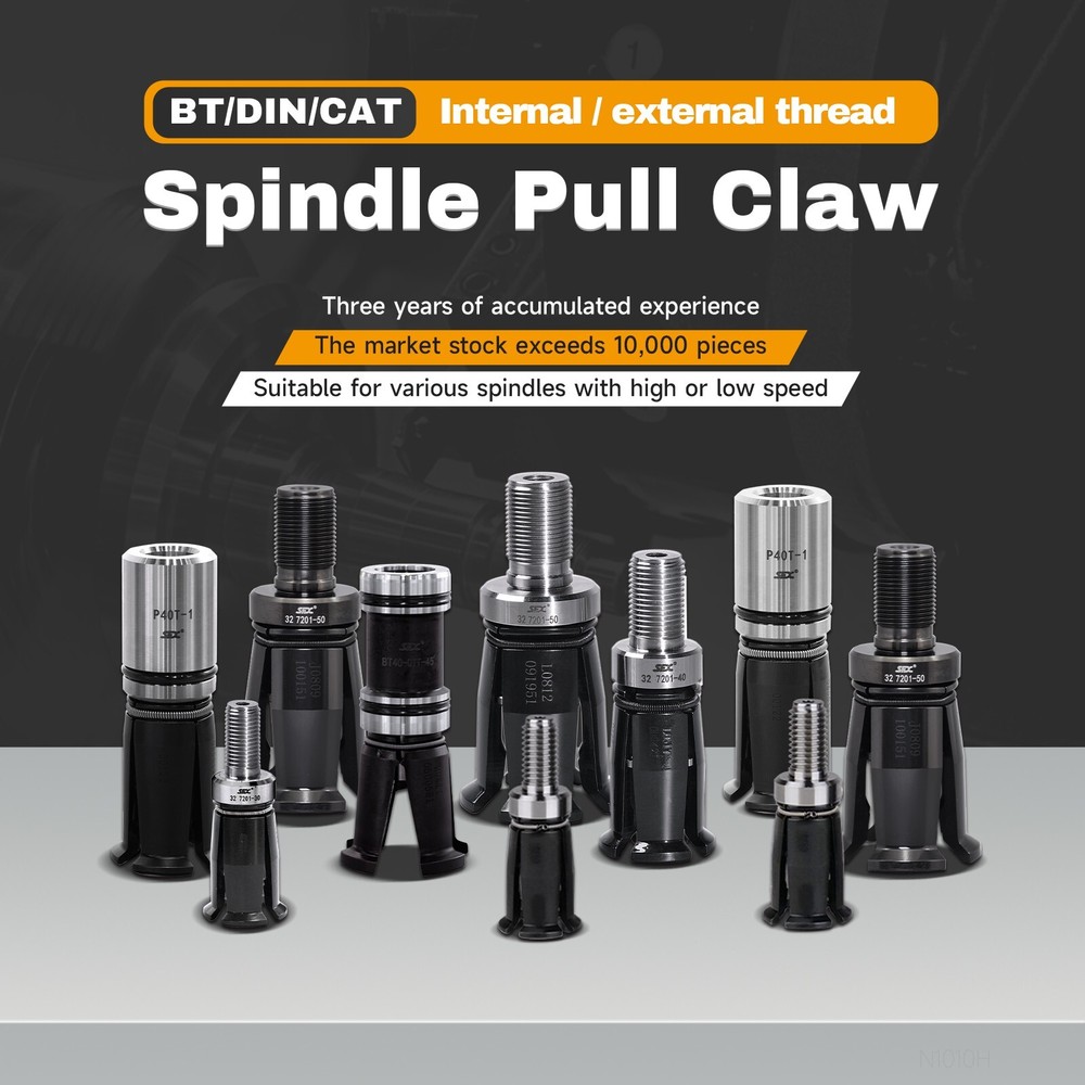 DIN60 75° Spindle Claw Pull Claw Spindle Four Claw DIN60 Gripper Internal Thread