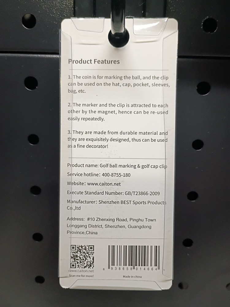 1 piece Golf Ball Marker Round Level Cap Clip Mark with Level Function