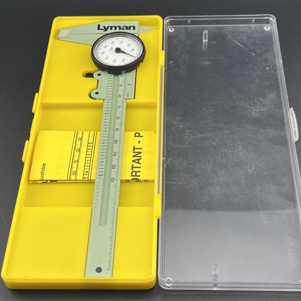 Fowler Dial Caliper Analog Precision Fine Adjustment Wheel w/ Case