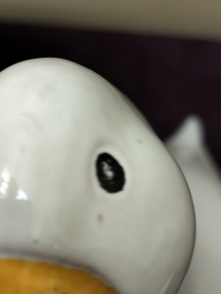 Ceramic White Goose Signed Made In Italy