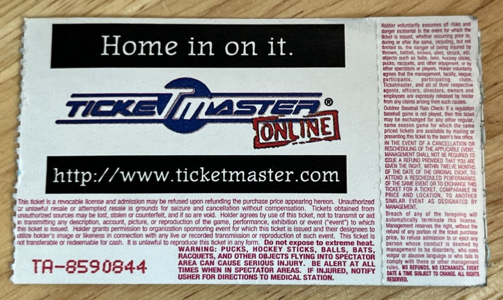 OZZFEST Concert Ticket Stub July 1, 1999 Floatrite Ozzy Osbourne Somerset, WI