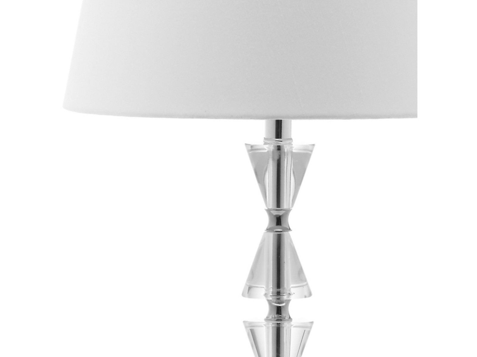Safavieh Crystal Table Lamp Set of 2 Modern Clear Prism Bedroom Living Room Lamp