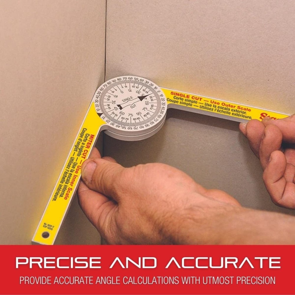 Starrett ProSite Miter Protractor Angle Finder with Two Laser Engraved Scales -