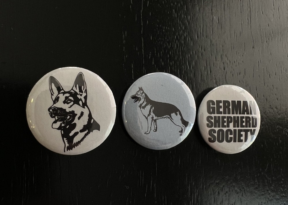 GERMAN SHEPHERD k9 (3 pin button set) tags dogs